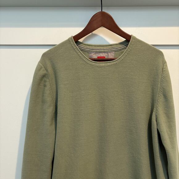 s.Oliver Sweater Mens Extra Large Green Pullover Crewneck Cotton Casual Classic - Picture 3 of 11